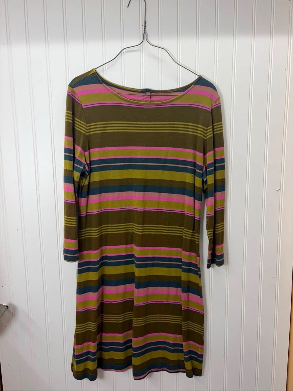 Patagonia multicolor 3/4 length sleeve midi granola comfy athleisure Dress